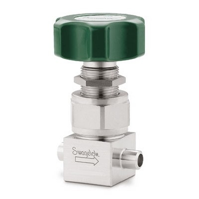 Válvula Diafragma em Aço Inoxidável 316L VAR Séries DL e DS para Alta Pressão e Alta Pureza, Manopla Redonda, Conexões, Extremidades: Conexão para Solda Tipo Encaixe para Tubing (TSW) de 3/8? OD (DE) e Conexão para Solda de Topo para Tubing (TBW) de1