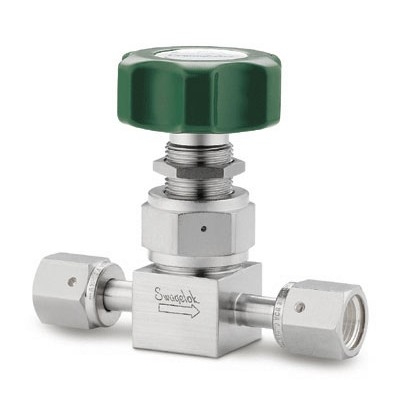 Válvula Diafragma em Aço Inoxidável 316L VAR Séries DL e DS para Alta Pressão e Alta Pureza, Manopla Redonda, Extremidades: Conexão VCR Femea de 1/4? (vide MS-01-73)