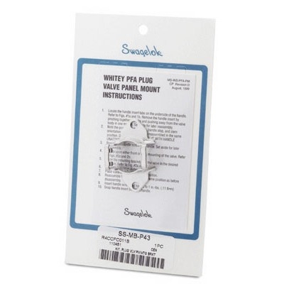 Kit de Suporte de Montagem em Aço Inoxidável para as Válvula Macho em PFA Série 43 (vide MS-01-56)