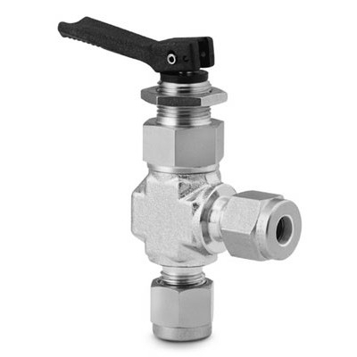 Válvula Tipo Toggle em Aço Inoxidável Série OG, em Ângulo, Extremidades: Conexão Swagelok (Dupla Anilha) para Tubo de 1/8? OD (DE) (vide MS-01-54)