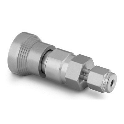 Corpo em Aço Inoxidável do Engate Rápido para Instrumentação Série QC, Extremidade: Conexão Swagelok (Dupla Anilha) para Tubo de 1/4? OD (DE), Cv = 0,2 (vide MS-01-138)