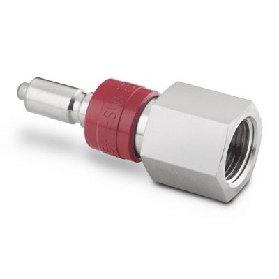 Espiga em Aço Inoxidável com Retenção do Engate Rápido para Instrumentação Série QC, Extremidade: Rosca BSP cônica Femea de 1/4", Cv = 0,2 (vide MS-01-138)              ; ;