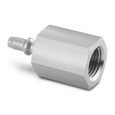 Espiga em Aço Inoxidável sem Retenção do Engate Rápido Miniatura Série QM, Extremidade: Rosca NPT Femea de 1/8?, Cv = 0,06 (vide MS-01-138)
