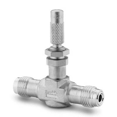 Válvula Micrométrica em Aço Inoxidável Série M para Baixo Fluxo, Extremidades: Conexão VCR Macho Giratório de 1/4? (vide o Catálogo MS-01-142)