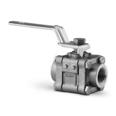 Válvula de Esfera em Aço Inoxidável Série 60, Tripartida, Thermal (Alta Temperatura), Assentos em Liga X-750, Extremidades: Rosca BSP Femea Cônica (RT) de 3/4? (vide o Catálogo MS-01-142)