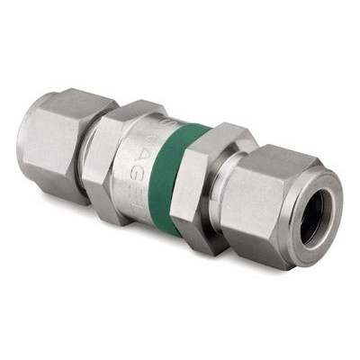 Válvula de excesso de vazão em aço inox, extremidades: 8mm