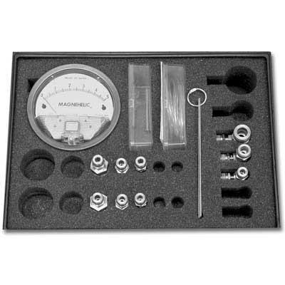 Kit de Pressão de Purga Interna para Sistema de Solda Orbital Swagelok, Contendo: Medido Magnehelic para medir pressão interna de 0 a 5 pol.H2O (0 a 12,4 mbar). Conexões de Tubo Swagelok com porcas recartilhadas para Conexões de Solda de 1/4", 3/8" e
