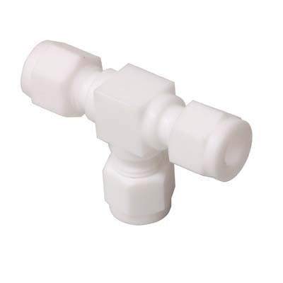 PTFE Swagelok Tube Fitting, Union Tee, 6 mm Tube OD