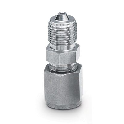 316 SS High-Pressure Tube Fitting, 1/4 in. Swagelok Tube Fitting x 9/16-18 High-Pressure Male Thread